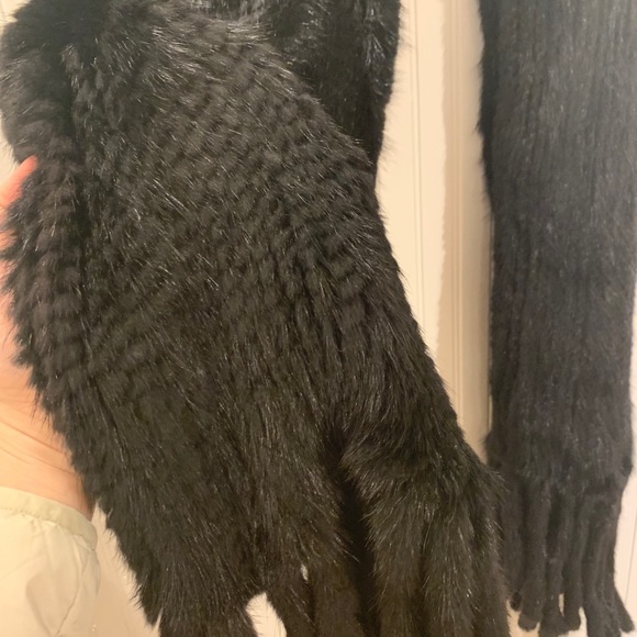 Annabelle NY Fringed Mink Scarf